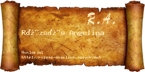 Rózsás Angelina névjegykártya